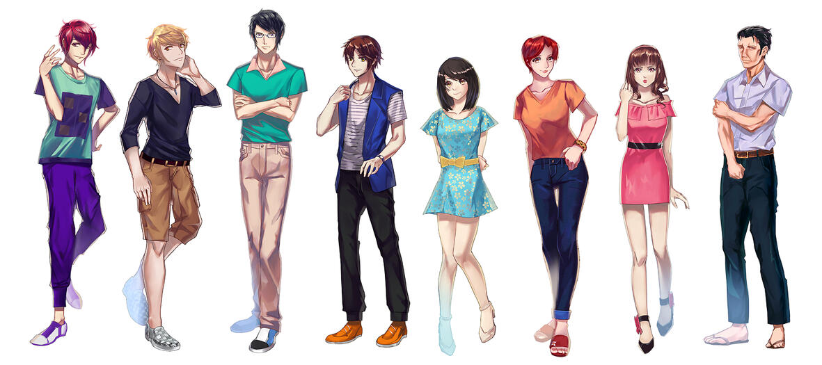 夏の終わりに隠した欠片 PV, Character Art.